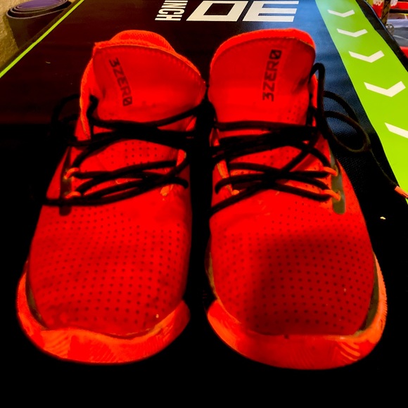 Under Armour | Shoes | Steph Curry Red Shoes 3zero Size 4 Basketball ...